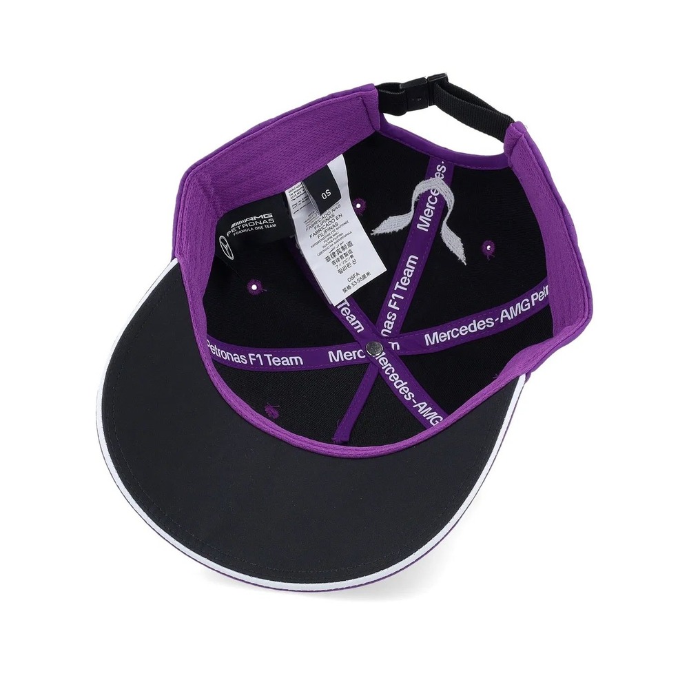 Mercedes AMG Petronas F1 Lewis Hamilton Purple Hat Baseball Cap 44 Adjustable - Picture 5 of 6
